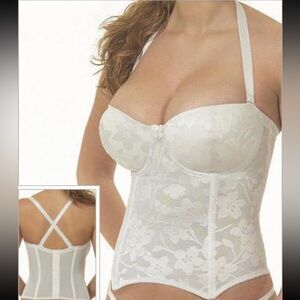 Rago Shapewear Courtland Intimates Merry Widow in white